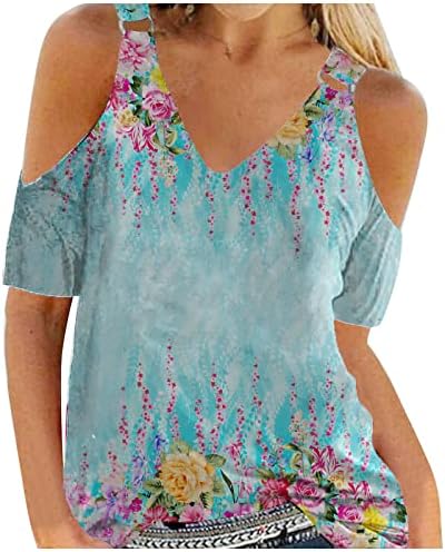 נשים קיץ חולצות מתגנדר מזדמן קר כתף קצר שרוול עם צווארון טי טוניקת חולצות רופף דולמן חולצה למעלה