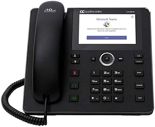 צוותי AudioCodes C448HD IP-Phone POE GBE Black 2 Ethernet 10/100/1000 יציאות, 1280x720 5in