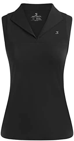 ג'ק סמית 'חולצות טניס גולף ללא שרוולים לנשים יבש כושר V צווארון צווארון צווארון צווארון ספורט גופיות