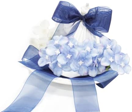 Leeqe Navy Blue Blue Ribbon 1-1/4 אינץ 'x 50yd סרט שיפון שיפון לעטיפת מתנות, הזמנות לחתונה, קיצוץ