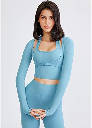 Tikwek Longe Sleeve Cutout Yoga Top