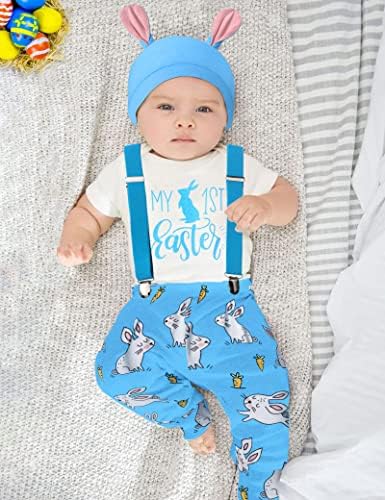 AGAPENG BABY BOY תלבושת פסחא תלבושת התלבושת הראשונה שלי לפסחא תינוקת שרוול קצר רומפר רומנדי מכנסי