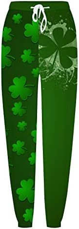 מכנסי יום פטריק של סנט פטריק לנשים חותלות ירוקות איריות איומות חותלות מהנות דפוסים חמודים מודפס