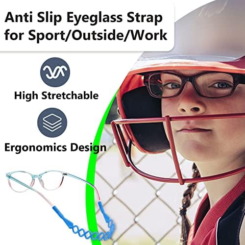 המותג היחיד היחיד לילדים משקפיים רצועת משקפי עיניים ספורט רצועת מיתר רצועת 4 אריזות משקפי שמש