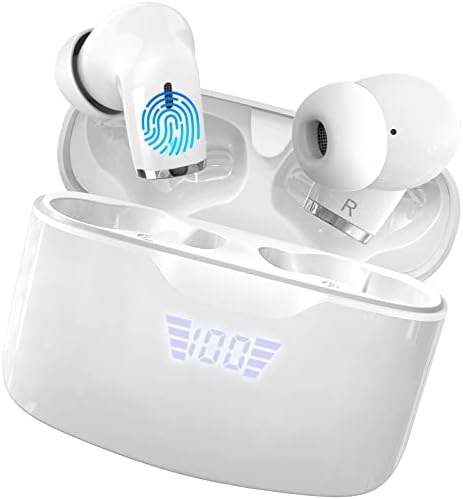 אוזניות אלחוטיות, Bluetooth 5.2 אוזניות עם תצוגת כוח LED, אוזניות Bluetooth בביטול רעשי אוזניים