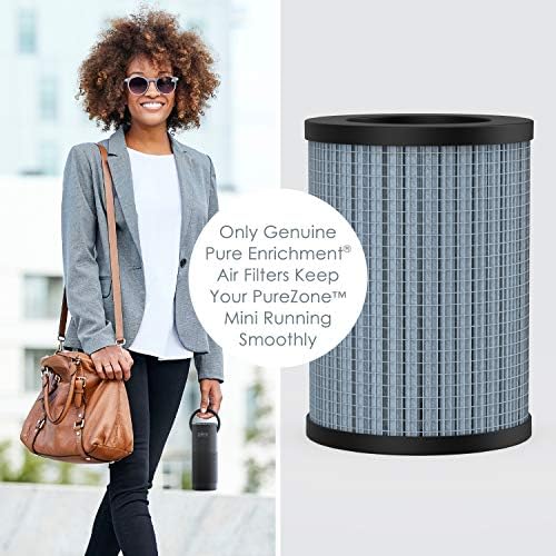 Pure Enrichment® מקורי 2-in-1 מסנן החלפת HEPA אמיתי עבור מטהר אוויר נייד Purezone ™ Mini