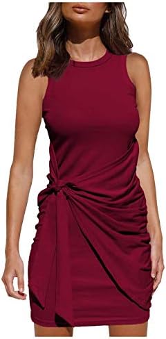 שמלת גוף מזדמנת לנשים צוואר צוואר שמלת שמלת הדפסת קיץ שמלת שמלת טוויסט שמלת שמלת שמלה מיני שמלה