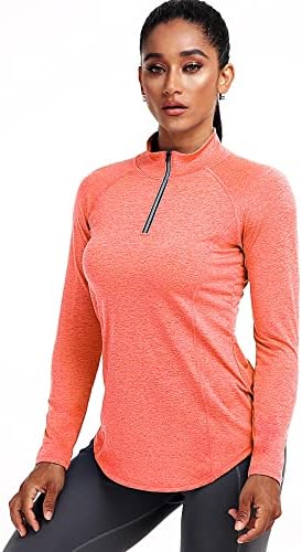 חולצת שרוול ארוך לנשים של קדמוס עם קפוצ'ונים עד 50+ הגנה מפני השמש חולצות טיול בכושר יבש