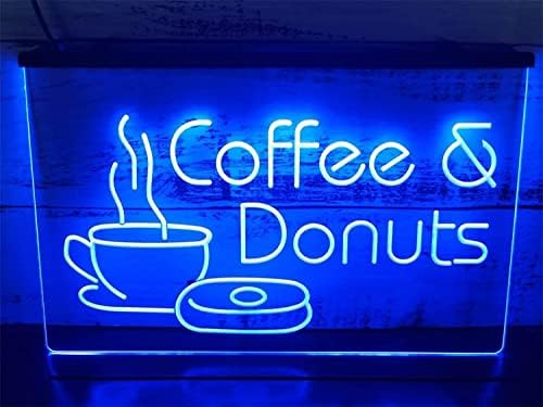 DVTEL קפה וסופגניות בהתאמה אישית שלט ניאון, עמעום עמעום קפה חנות מסיבת ניאון אורות לקישוט קיר אורות