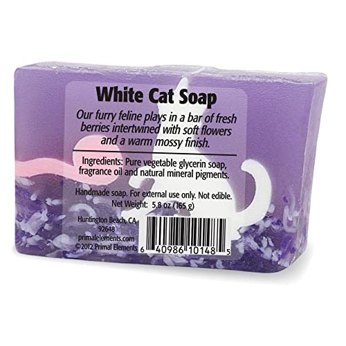 אלמנטים ראשוניים סבון בר בעטיפת כיווץ, חתול לבן, 6 אונקיה