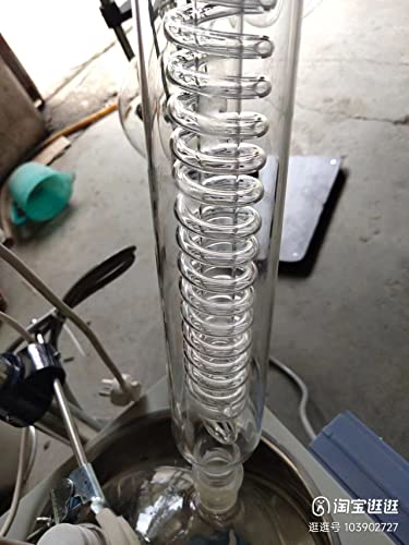 יוחואה 1L כור זכוכית שכבה יחידה עם אמבטית שמן מים ובקבוק ריפלוקס לחימום מעבדה