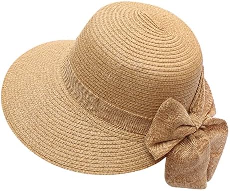 כובעי קש קרם הגנה קיץ לנשים כובעי מגן שמש מזדמנים כובעי כובע רחב שוליים נופש נסיעות חיצוניות UV UPF כובעי
