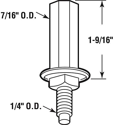 Prime-Line MP6546 דו-קיפול דלת ציר תחתון, פלדה, 2 חתיכה