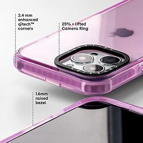 מארז ההשפעה של Casetify עבור iPhone 13 Pro Max - נמר אפור סילבר - פרוסט ברור