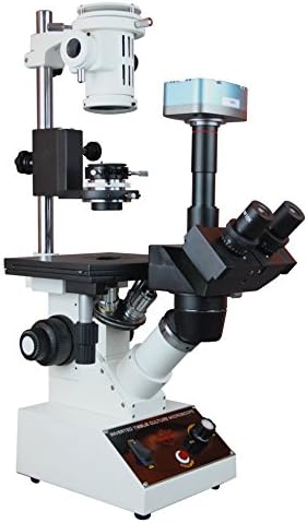 מיקרוסקופ תרבית רקמות ניגוד רדיקלי טרינוקולרי הפוך עם מצלמה 3 מגה פיקסל