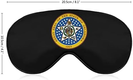 דגל מדינת אוקלהומה ישן מסכת עיניים מכסה עיניים חמוד גוון עטיפה לילה מצחיק עם רצועה מתכווננת לגברים