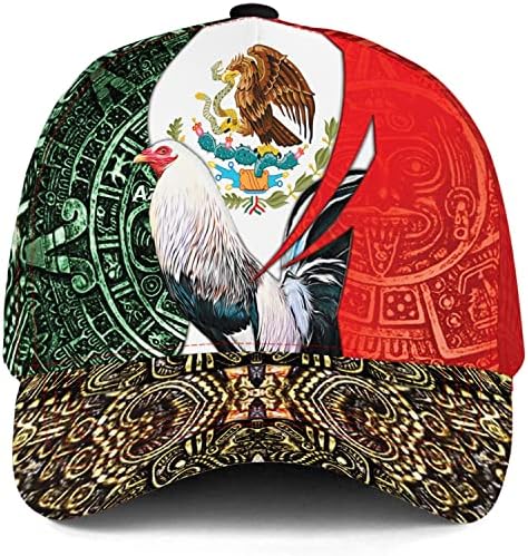הדפסי כובע תרנגול, כובעי תרנגול לגברים נשים, כובע בייסבול תרנגול מקסיקני 3 ד ' גאלו עוף זין