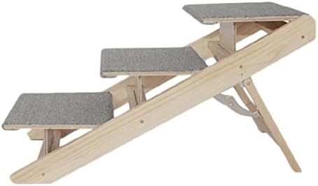LEPSJGC מדרגות כלבים ניידות סולם רמפת עץ גור עמיד טיפוס עמיד לצד מכוניות ספה מקורה