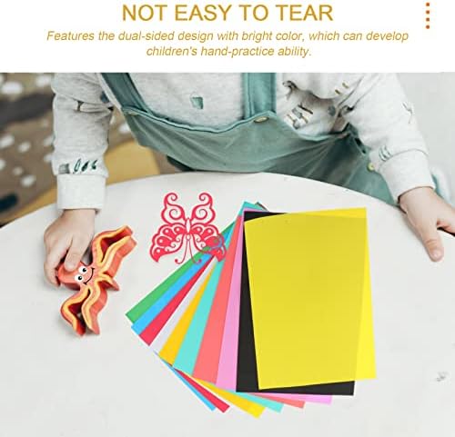 גיליונות לילדים Nuobesty 30 גיליונות ניירות אוריגמי ניירות מתקפל בעבודת יד צבע קשת גיליונות