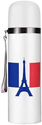 מגדל אייפל דגל צרפת בקבוק מים מבודדים 19 גרם ספל נסיעות נירוסטה לטיולי קמפינג ספורט משקאות טיולים