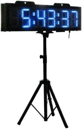 Bested Outdoor LED מירוץ תזמון שעון תזמון ספרות צבע כחול ספירות לאחור/טיימר 6 אופי גבוה דו צדדי עם