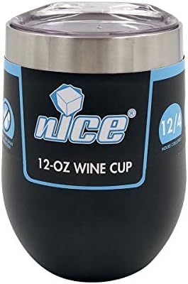 נחמד WPF-519558 12OZ VCUM יין כוס-מ/שחור, 12 גרם