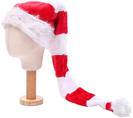 ילדים למבוגרים סנטה כובע חידוש מצחיק ארוך פסים חג המולד כובע רך קטיפה חג המולד כובע לחג נושא מסיבת