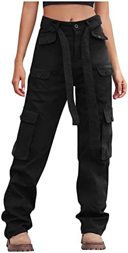 מכנסי מטען של Ndvyxx מכנסי מטען מותניים גבוה