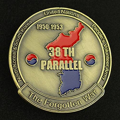 מזכרת מקבילה 38 US.ARMY IX CORPS COPPER מצופה מטבע קוריאה מלחמה קוריאנית נשכחת מטבע מטבע זיכרון