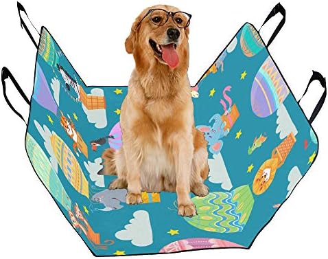 כיסוי מושב כלב מותאם אישית בעלי החיים בלון אוויר חם חמוד מתוק הדפסת מושב מכונית מכסה לכלבים