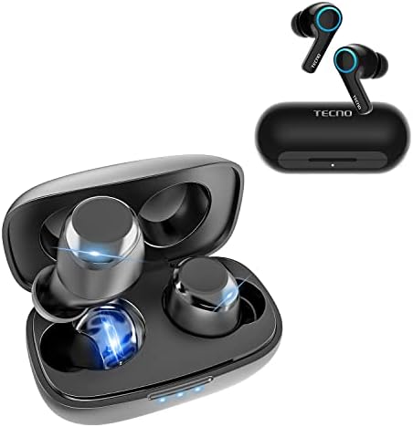 Tecno True Wireless Bluetooth אוזניות עם מיקרופון ו- H3 מבטלות רעש אוזניות Bluetooth