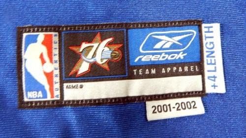 2001-02 פילדלפיה 76ers מייקל רופין 51 משחק הונפק כחול ג'רזי 911 P 66 - משחק NBA בשימוש