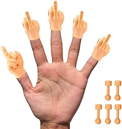 ידיים אצבע אמצעית ניידות יומיות-ידי האצבע הקטנות הקטנות של גומי הפרימיום המקורי-עיצוב מהנה ומציאותי-מתיחה