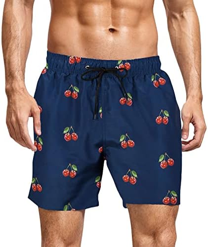 מכנסיים קצרים של לוח גברים מהיר משיכה יבש ספורט ספורט קיץ תחתון שחייה קצרים עם כיסים מודפסים מכנסיים