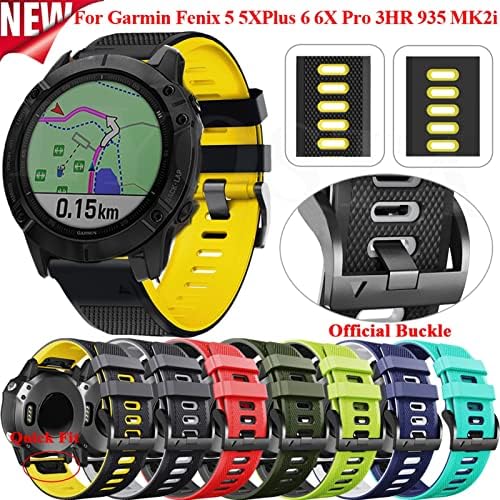 פס שעון FACDEM עבור Garmin Fenix ​​7 7x 6 7x 3HR 935 Enduro Silicone להקת fenix6 fenix5 צפה ברצועת כף