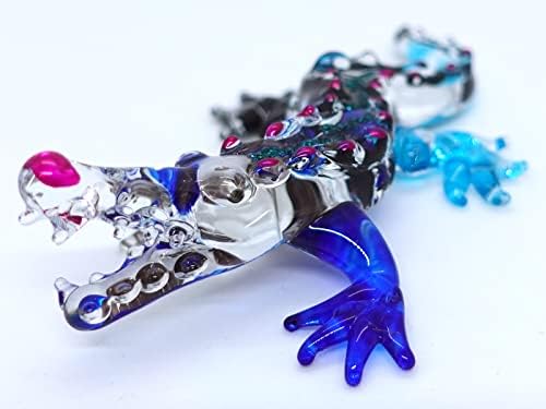 סנסוקג'אי תנין/תנין צלמיות מיניאטורות בעלי חיים בעלי חיים מפוצצים זכוכית מתנה אספנית מקשטת