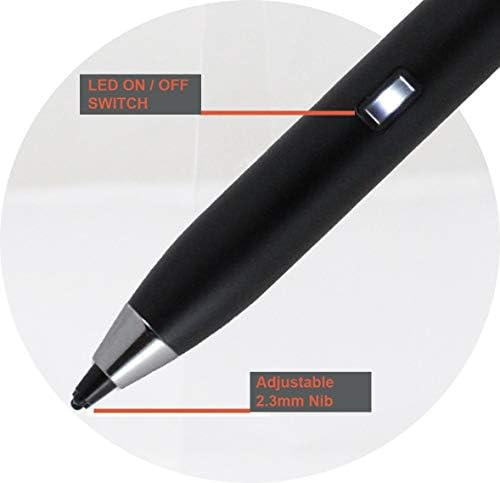 Broonel Black Fine Point Digital Active Stylus Pen תואם ל- Lenovo Thinkpad 13 Chromelenovo Chromebook 14e