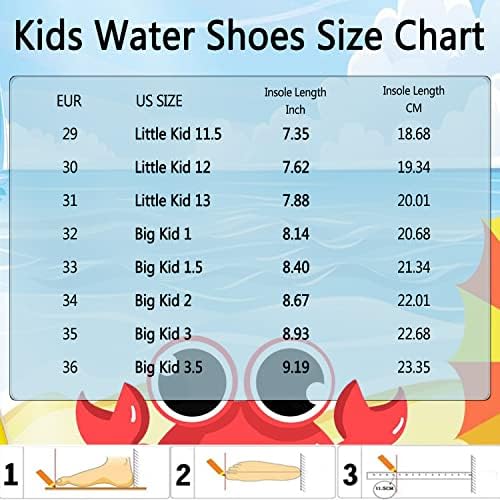נעלי מים מהיר לילדים בנים בנות בנות יחפות גרבי אקווה קלות סנדלים יבש מהיר מחליק על נעלי ספורט להליכה לשחייה