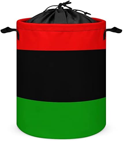 פאן אפריקאי דגל כביסת שרוך אחסון כביסה סל גדול צעצוע ארגונית סל