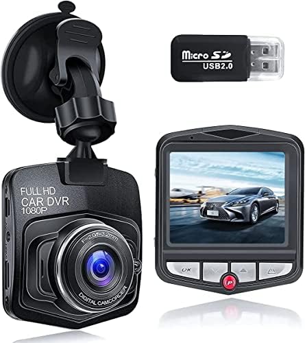 מצלמת מקף למכוניות 1080p FHD CART CAMER מצלמת 2023 גרסה חדשה מקליט מצלמת מכונית 2.4 אינץ