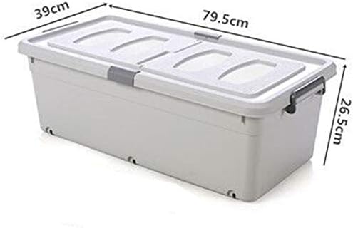 אחסון תחת מיטה קופסאות שקיות אחסון תחת מיטה קופסת אחסון מפלסטיק קופסת חזה גלגלים עם מכסים 60L Zhaoyongli