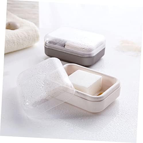 באגני 2 יחידות קופסא עגול סבון מסע מארז אמבטיה מחזיק סבון סבון מיכל סבון אחסון סבון קופסת סבון קופ
