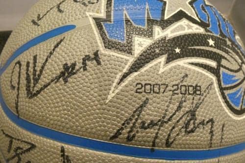 2007-08 קבוצת הקסמים של אורלנדו חתמה כדור דווייט האוורד ג'יי ג'יי רדיק הדו JSA Loa - כדורסל חתימה