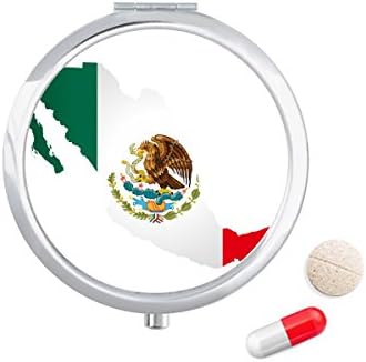 אדום ירוק מקסיקו מפת סמל נשר לאכול נחש גלולת מקרה כיס רפואת אחסון תיבת מיכל מתקן