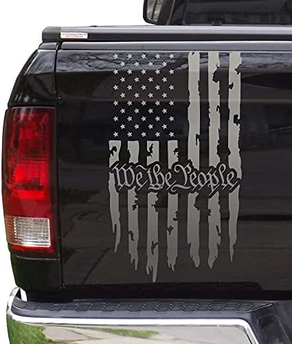 אנחנו האנשים במצוקה אמריקאית אמריקאית ארהב ארהב דגל משאית תא הנפל דגנית ויניל מדבקות חוקה של ארהב