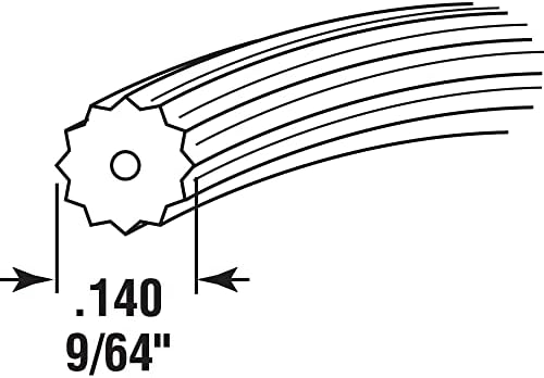 Prime-Line MP7564 שומר מסך שומר מסך .140 קוטר, ויניל שחור, גליל 1 של 500 רגל