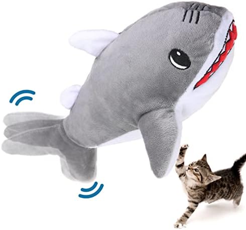 צעצועי חתול צעצועי חתול צעצועי חתול צעצועי חתול צורת כריש חשמלי חג המולד ללעוס אספקת לחתולים מקורה
