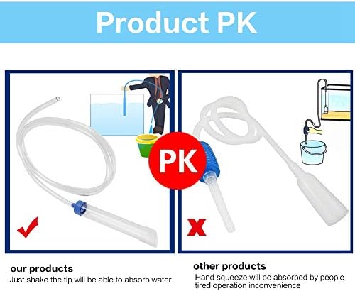 פיידון אקווריום מים מחליף לשאוב צינור מנקה חצץ לשאוב צינור דגי טנק ניקוי כלי