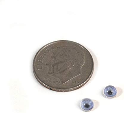 4 ממ זעיר טבעי כחול זכוכית אנושית עיניים זוגות קטנות שטוחות על פסול צעצועים פולימרים חרסית
