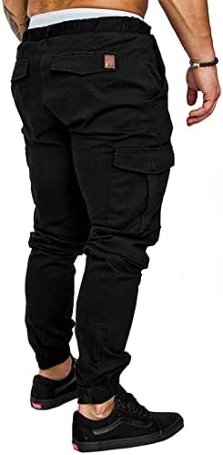 מכנסי טרקלין לגברים אופנה רופפים מכנסי כיס רופפים מכנסיים כלים למכנסי הסוואה M-4xl מכנסי פוליאסטר גברים